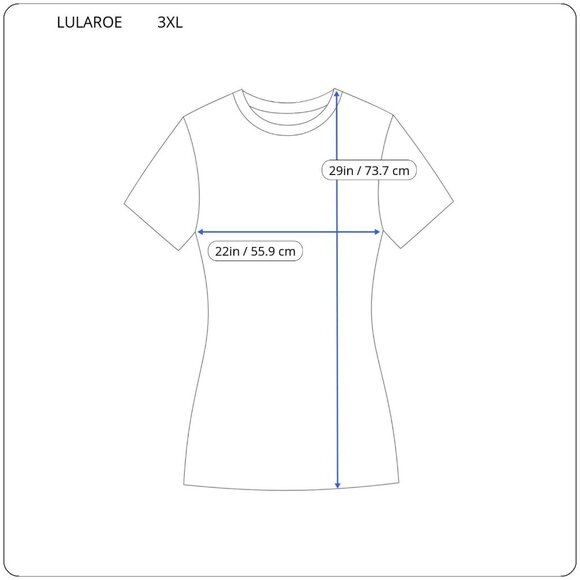 Lularoe Womens Top 3XL Plus Tee Short Sleeve Asymmetric Red GEO346E - Picture 4 of 8